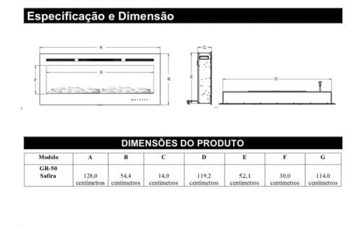 dimensoes safira