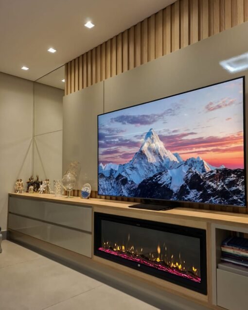 Lareira Elétrica Wgrif De Embutir Safira Pro 50" 220V - 1800W