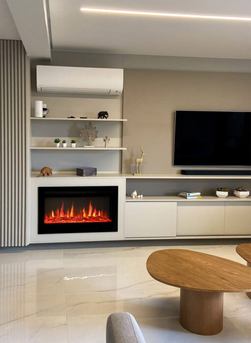 Lareira Elétrica Wgrif De Embutir Rubi 36" 220V - Imagem 2