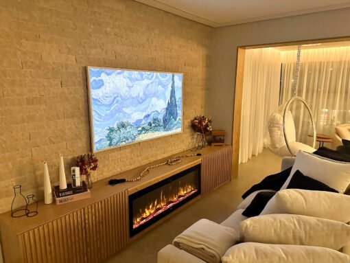 Lareira Elétrica Wgrif De Embutir Safira Pro 50" 127V - Imagem 3
