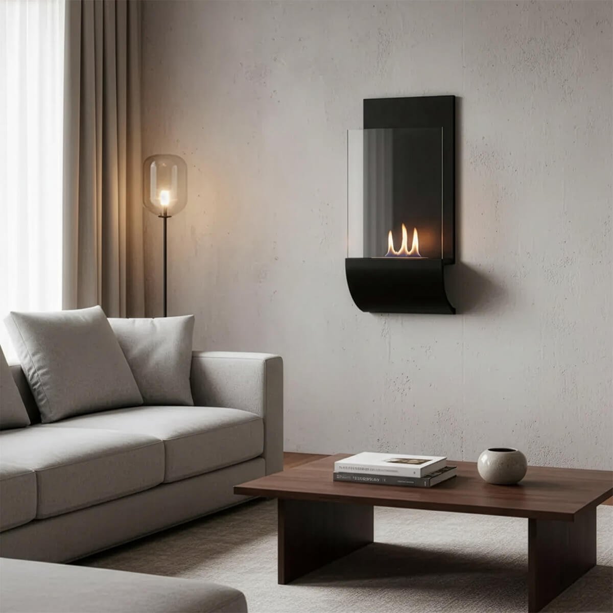 Lareira Ecológica A Álcool De Parede Wgrif Luminar - Imagem 3