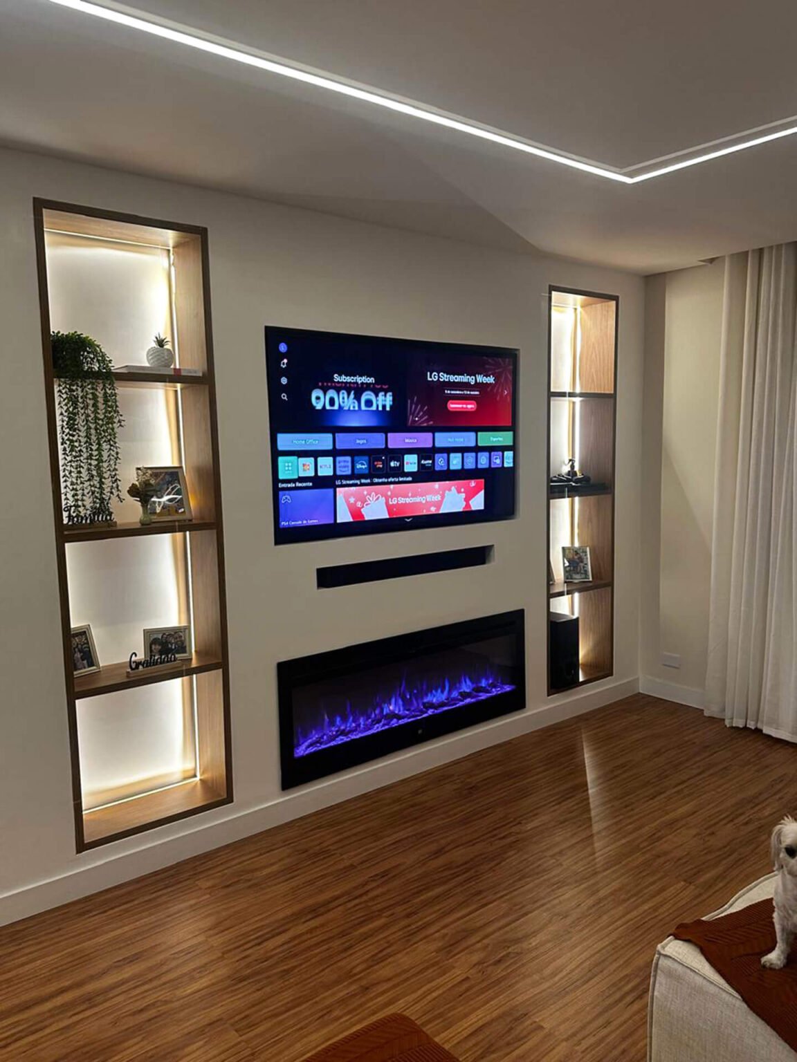 Lareira Elétrica Wgrif De Embutir Safira Plus 60" 127V - Wgrif