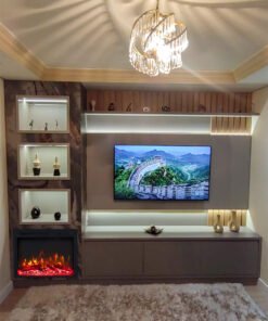 Lareira Elétrica Wgrif De Embutir Granada 28" 220V 1800 Watts Modelo Tradicional