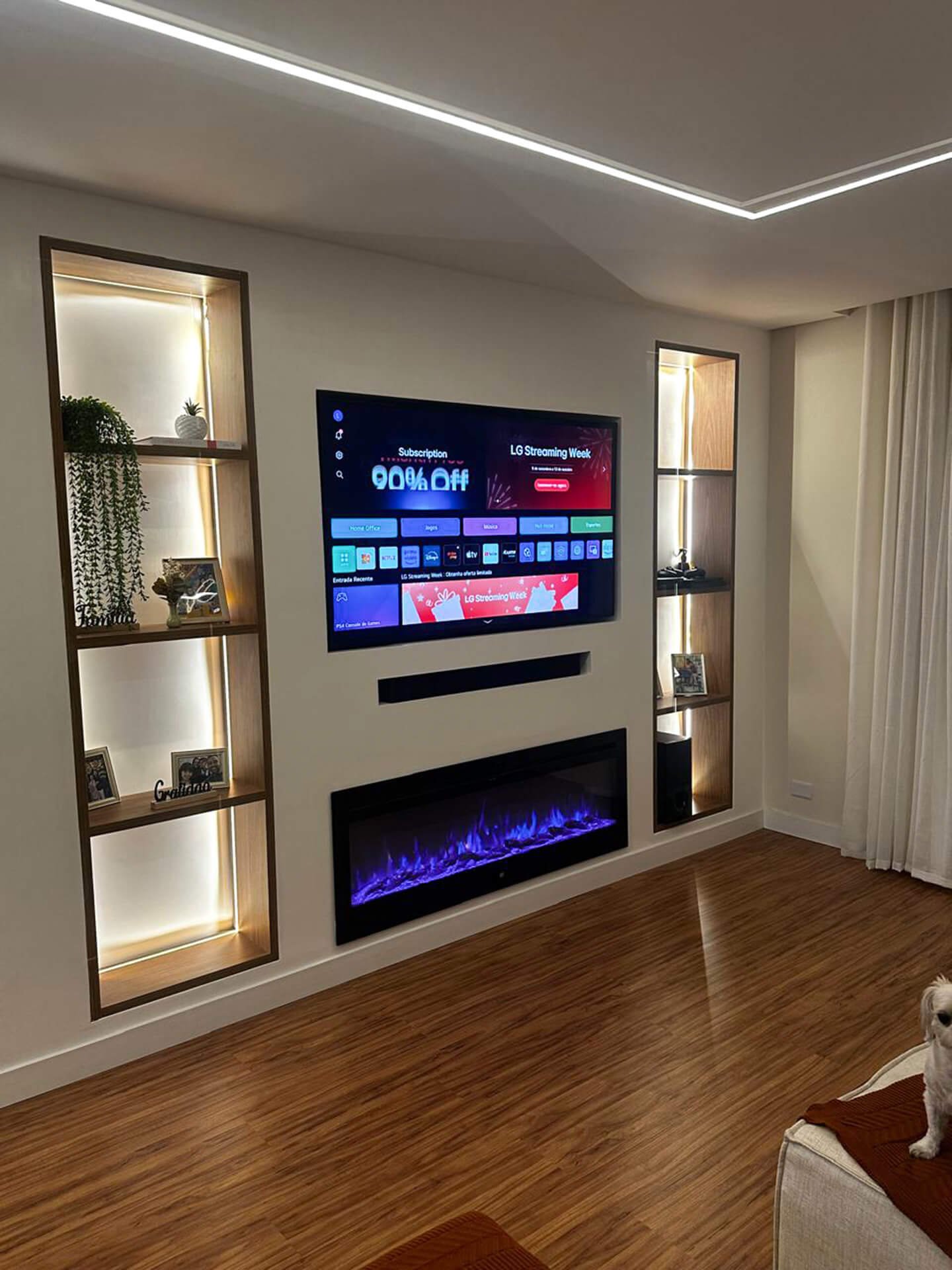Lareira Elétrica Wgrif De Embutir Opala 50" 220V 1800W - Imagem 2